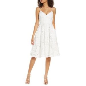 Lulus Nora Lee Lace Fit & Flare Dress (XL)